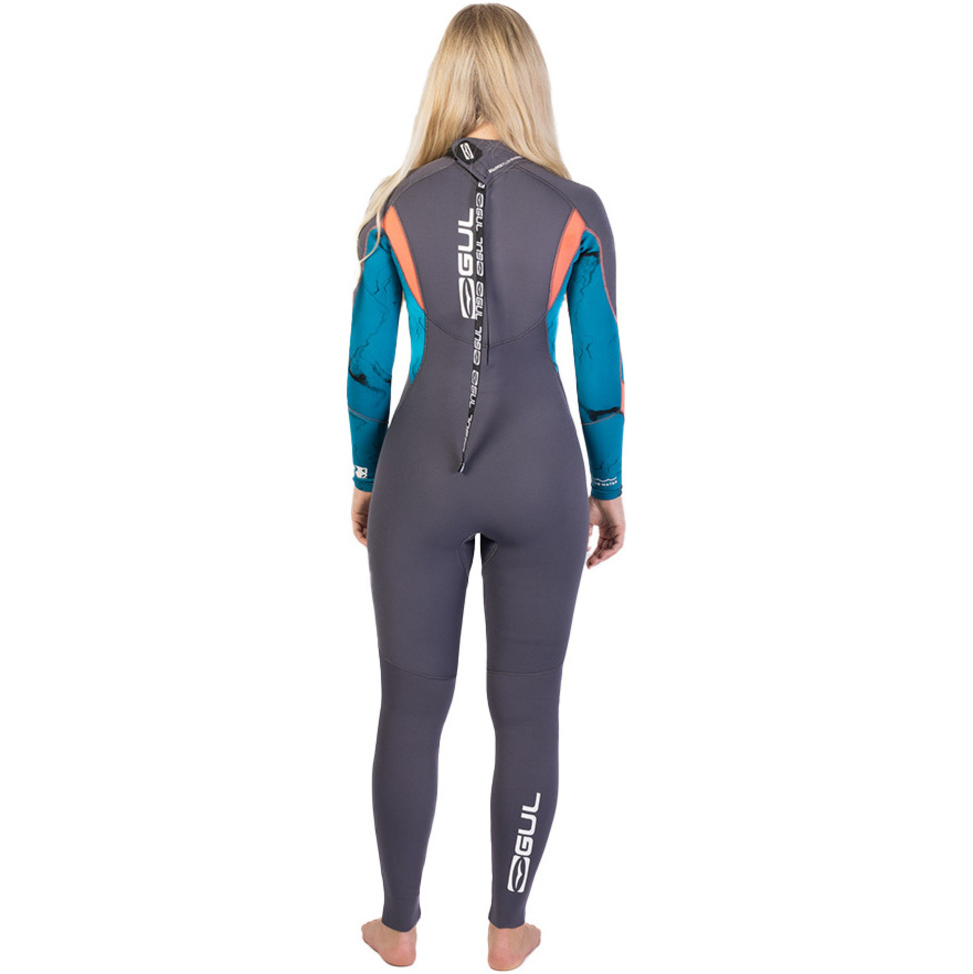 2024 Gul Womens Response 3/2mm GBS Back Zip Wetsuit RE1232C1 Grey